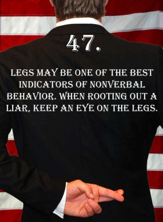 Deception Tip 47 – Watch The Legs – How To Detect Deception