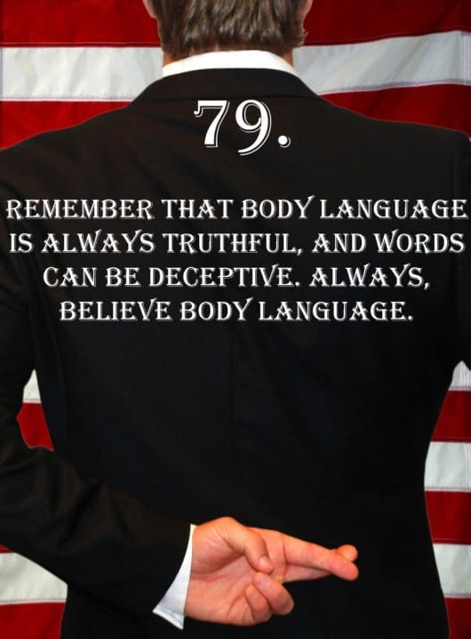 Deception Tip 79 – Believe Body Language – How To Detect Deception