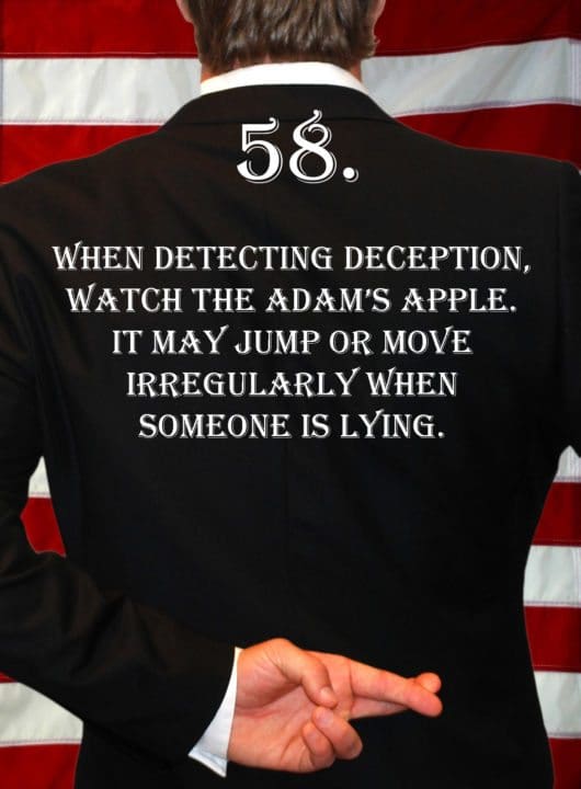 Deception Tip 58 – Adams Apple – How To Detect Deception