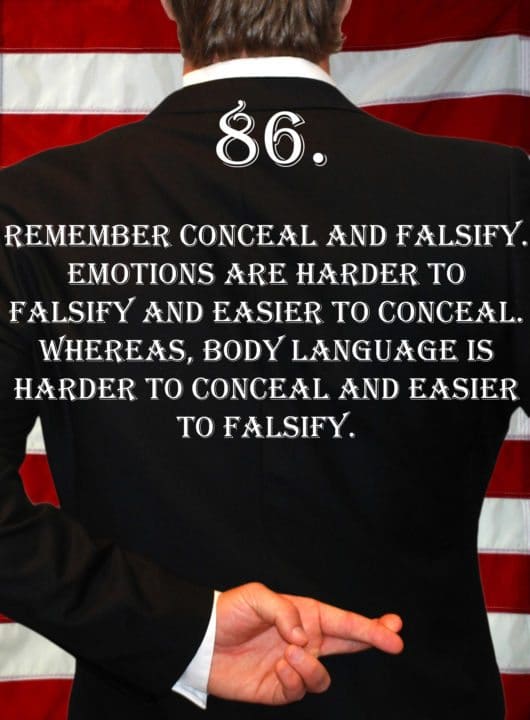 Deception Tip 86 – Conceal And Falsify – How To Detect Deception