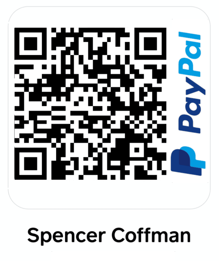 qr-code-paypal-spencer-coffman donate to spencer coffman with paypal